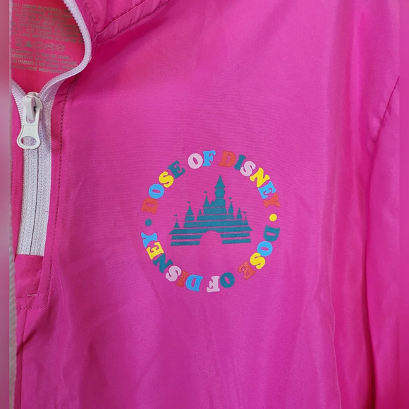 NWT Disney Parks Womens Pink Dose of Disney Cropped Windbreaker Hoodie Size XL - Picture 4 of 7